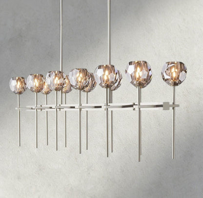 Beula De Cristal Double Linear Chandelier 60" - GILDLAMPS