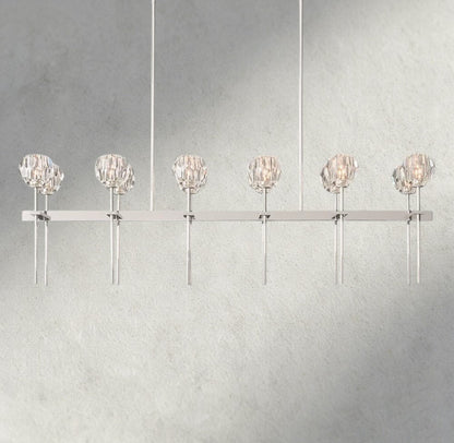 Beula De Cristal Double Linear Chandelier 60" - GILDLAMPS