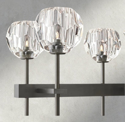 Beula De Cristal Double Linear Chandelier 60" - GILDLAMPS