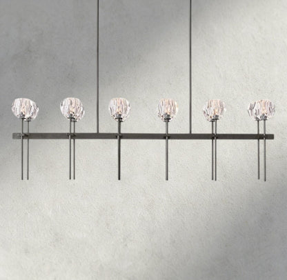 Beula De Cristal Double Linear Chandelier 60" - GILDLAMPS