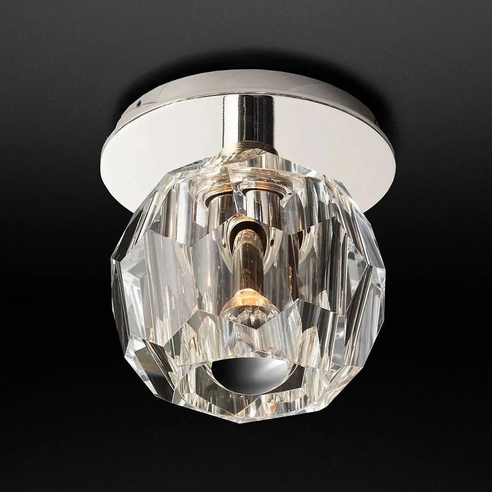 Beula De Smoke Cristal Glass Flushmount - GILDLAMPS