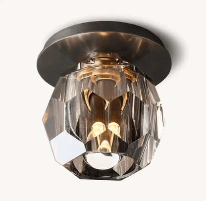 Beula De Smoke Cristal Glass Flushmount - GILDLAMPS