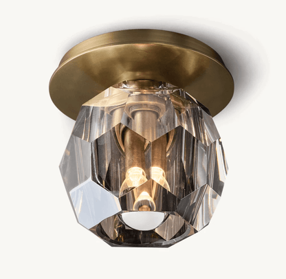 Beula De Smoke Cristal Glass Flushmount - GILDLAMPS