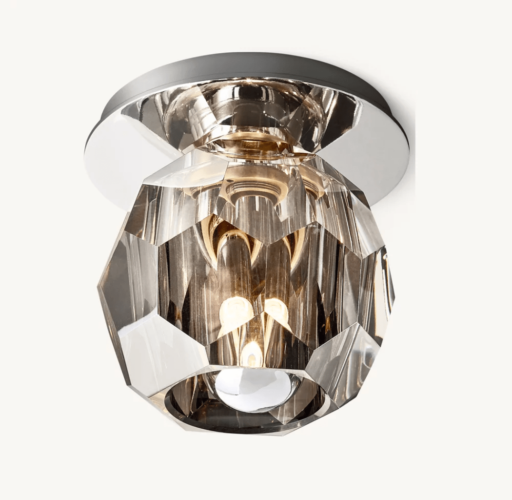 Beula De Smoke Cristal Glass Flushmount - GILDLAMPS