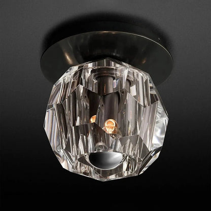 Beula De Smoke Cristal Glass Flushmount - GILDLAMPS