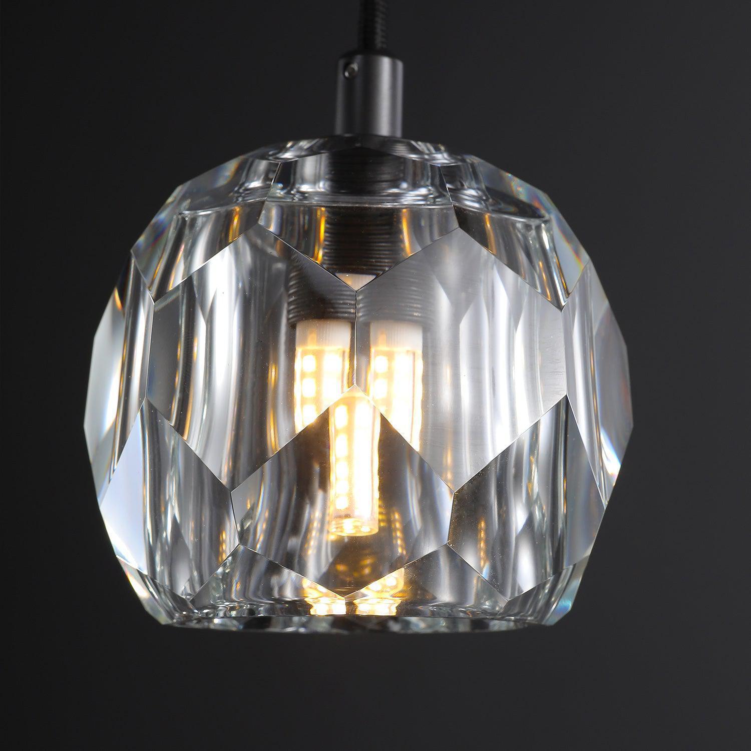 Bille De Crystal Glass Cord Pendant 5''D - GILDLAMPS
