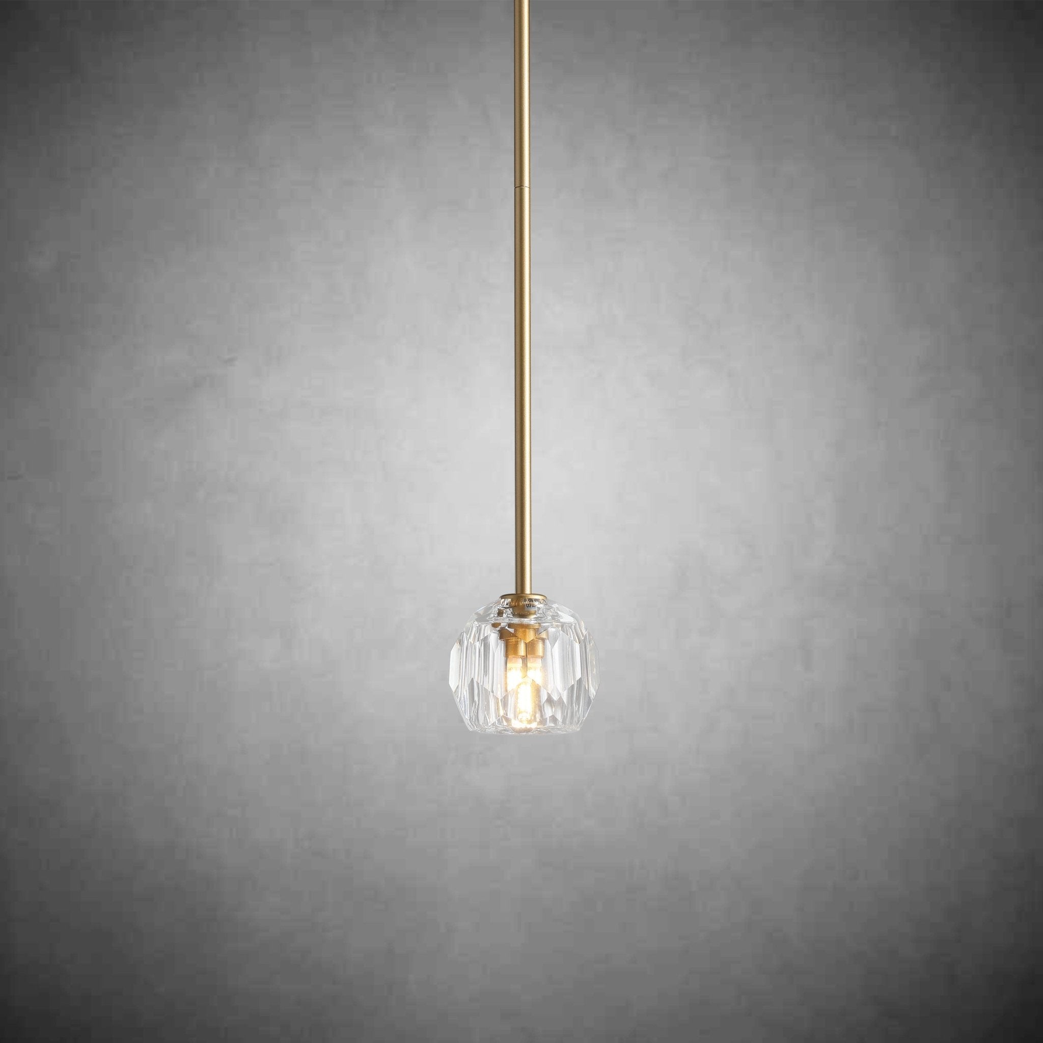 Bille De Crystal Glass Cord Pendant 5''D - GILDLAMPS