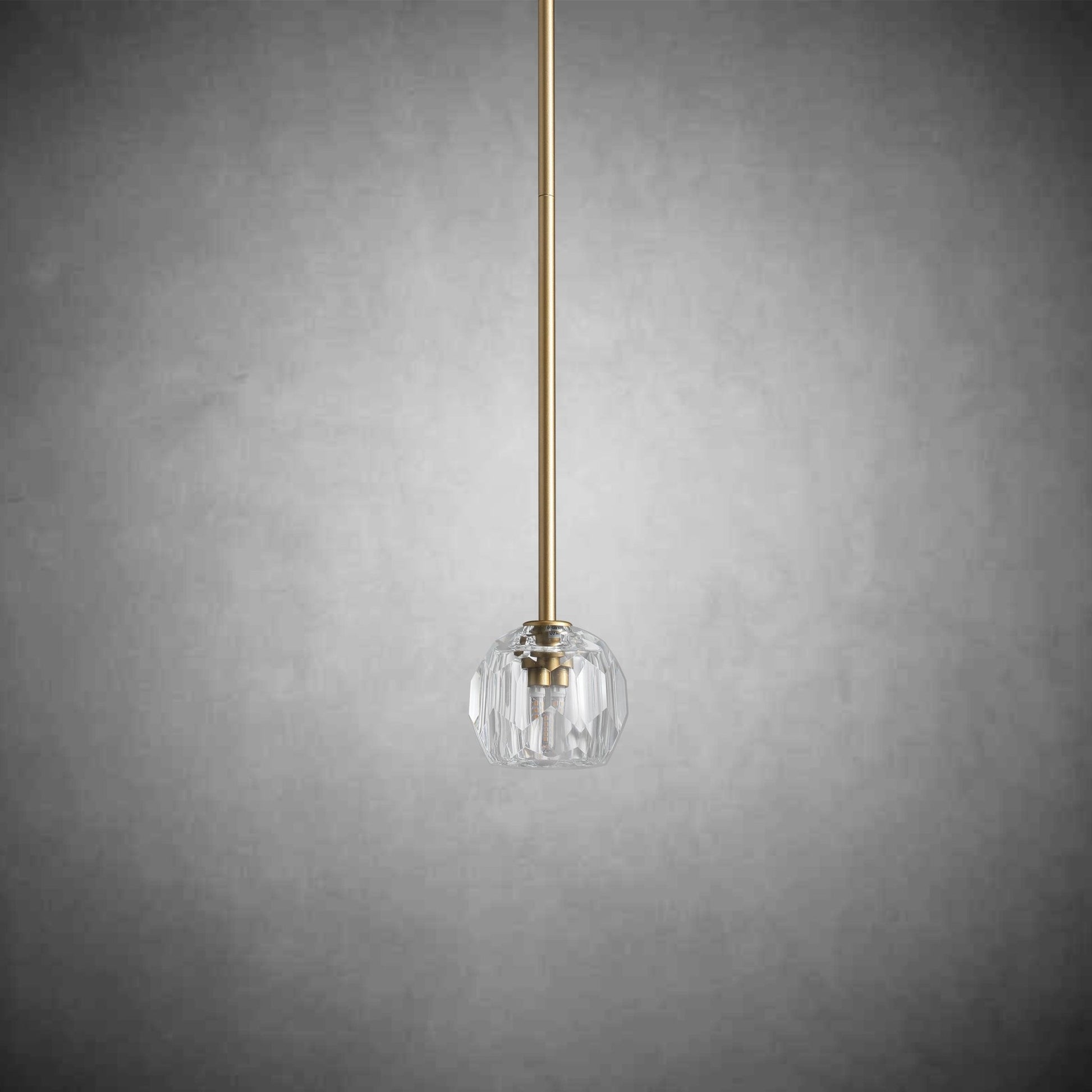 Bille De Crystal Glass Cord Pendant 5''D - GILDLAMPS
