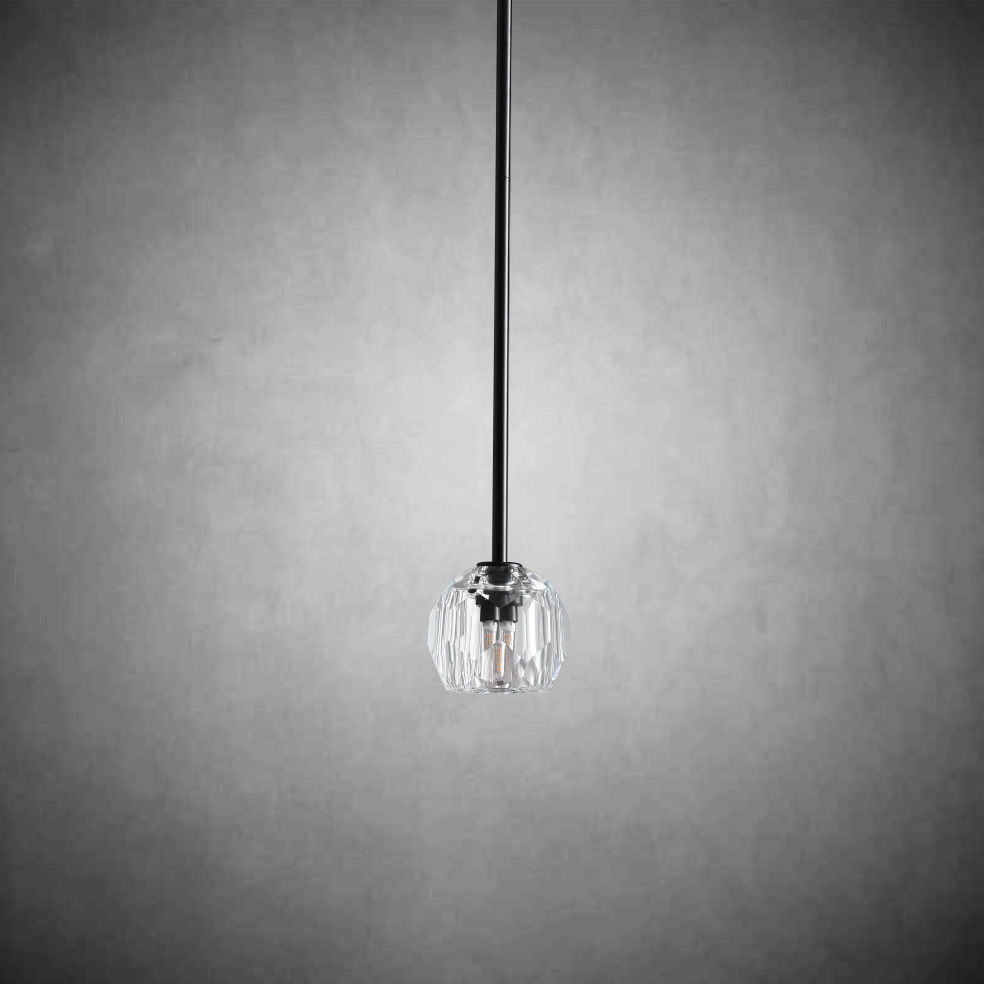 Bille De Crystal Glass Cord Pendant 5''D - GILDLAMPS