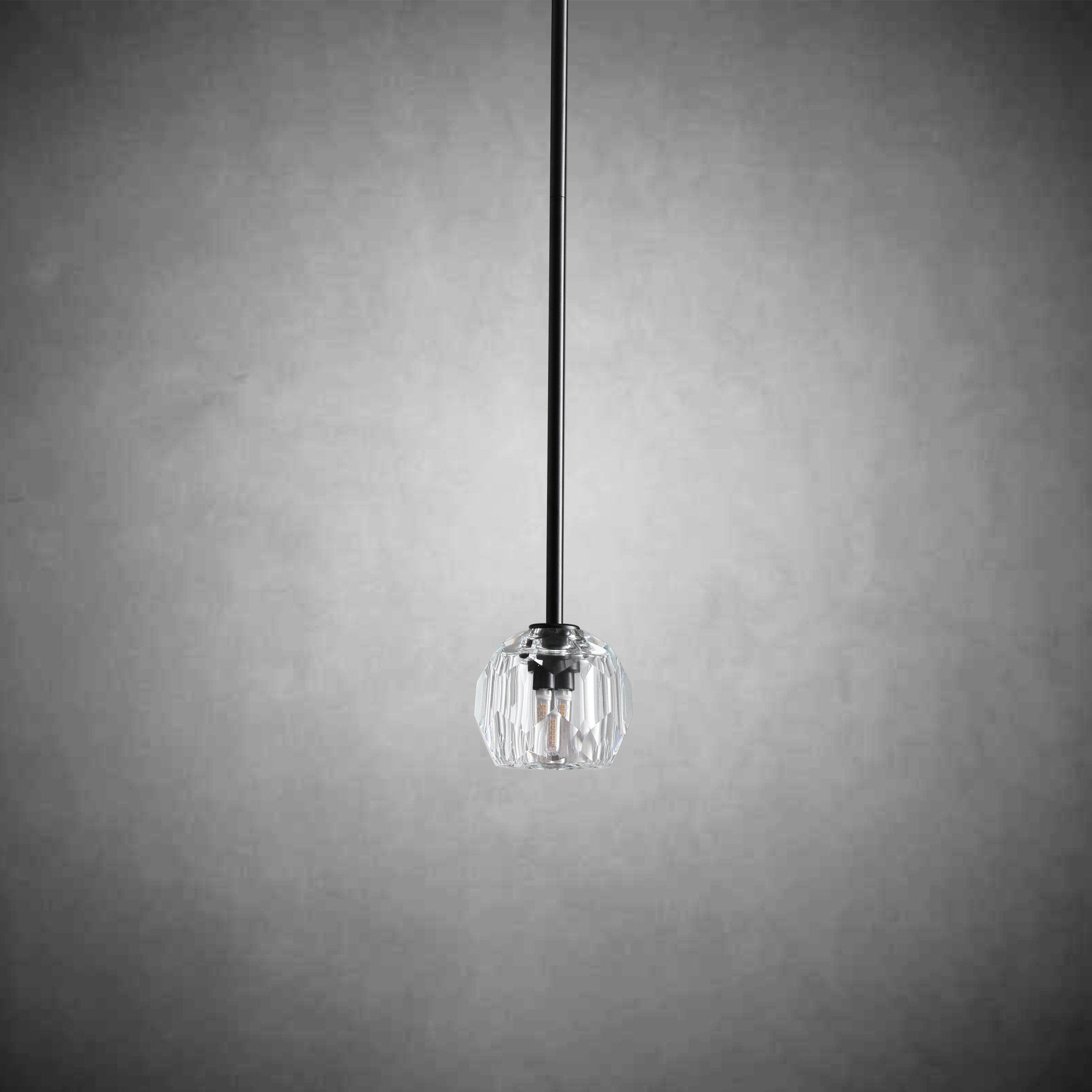 Bille De Crystal Glass Cord Pendant 5''D - GILDLAMPS