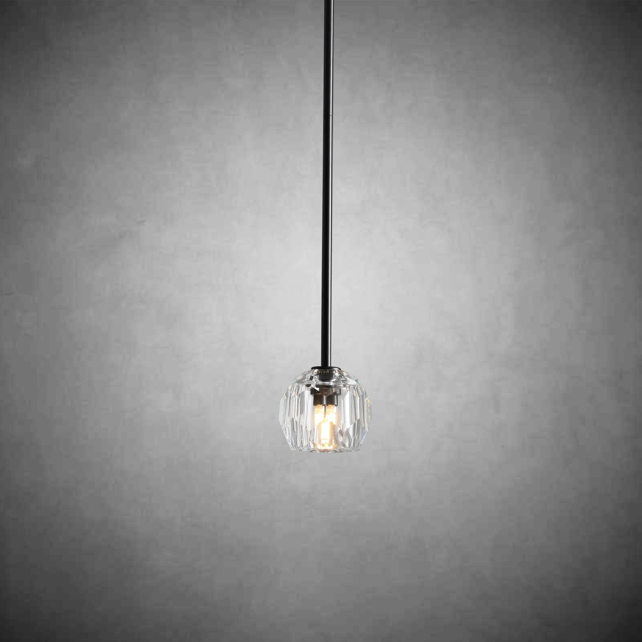 Bille De Crystal Glass Cord Pendant 5''D - GILDLAMPS