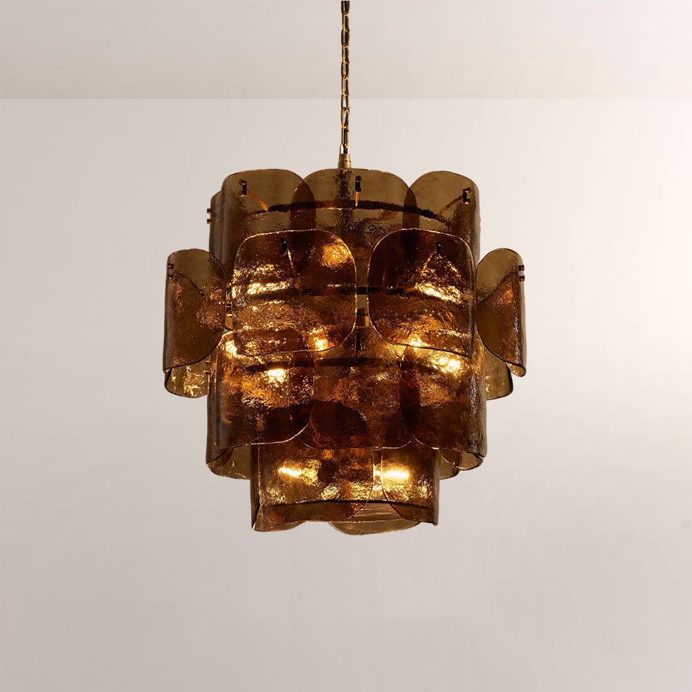 Blaire Tiered Blown Glass Chandelier - GILDLAMPS