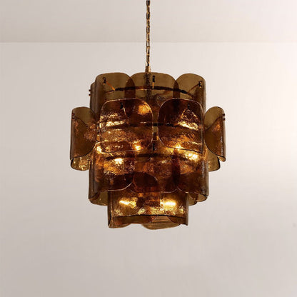 Blaire Tiered Blown Glass Chandelier - GILDLAMPS