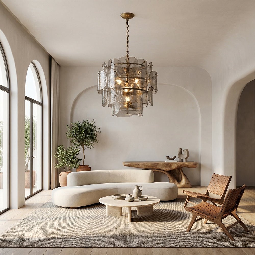 Blaire Tiered Blown Glass Chandelier - GILDLAMPS
