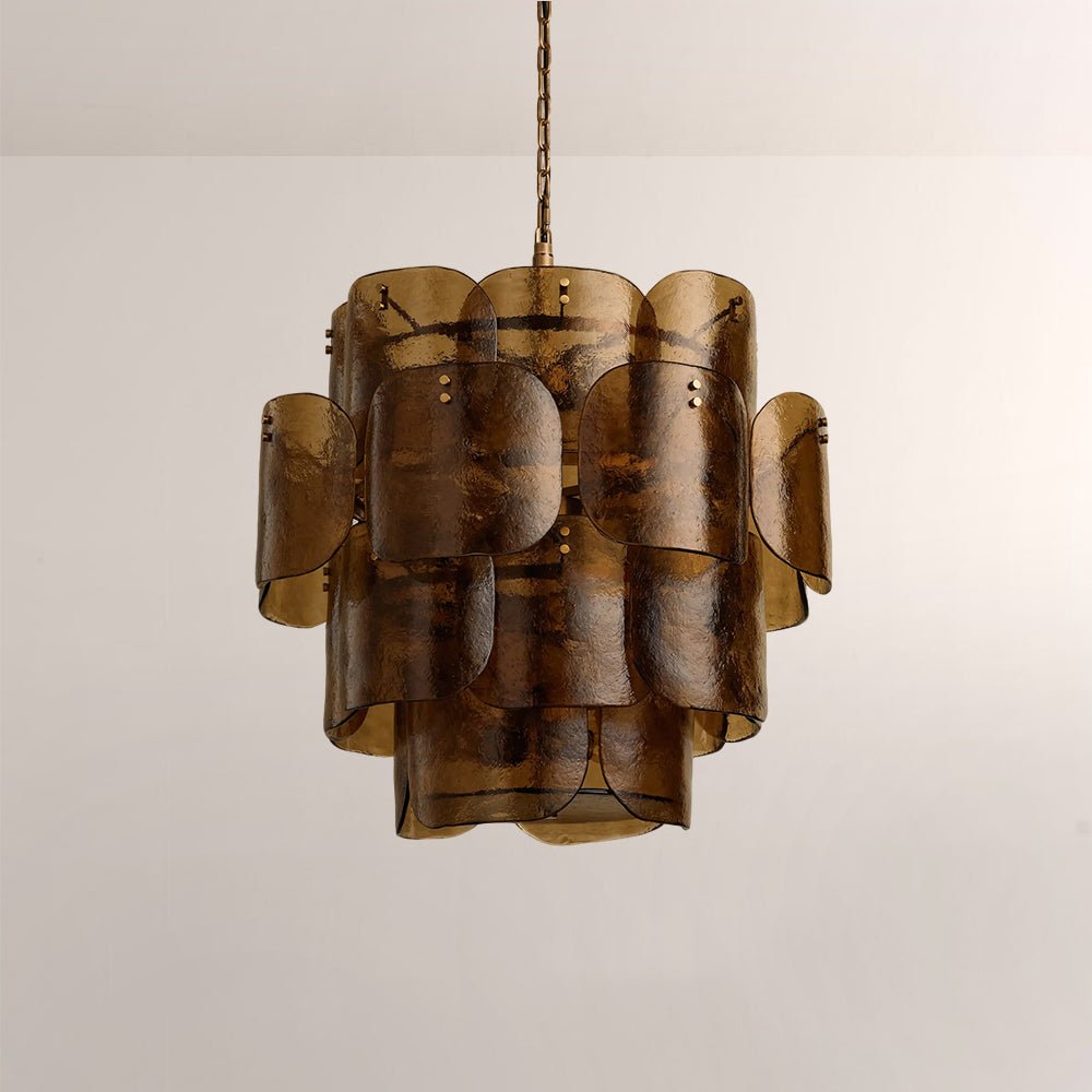 Blaire Tiered Blown Glass Chandelier - GILDLAMPS