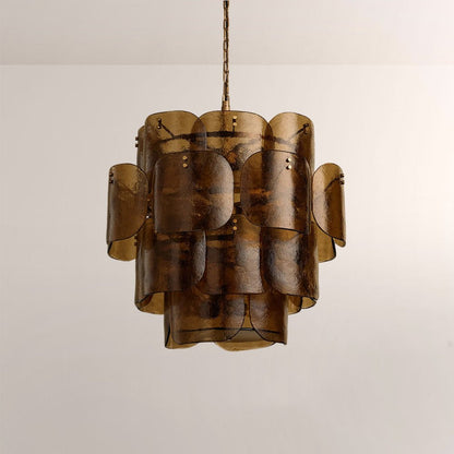 Blaire Tiered Blown Glass Chandelier - GILDLAMPS