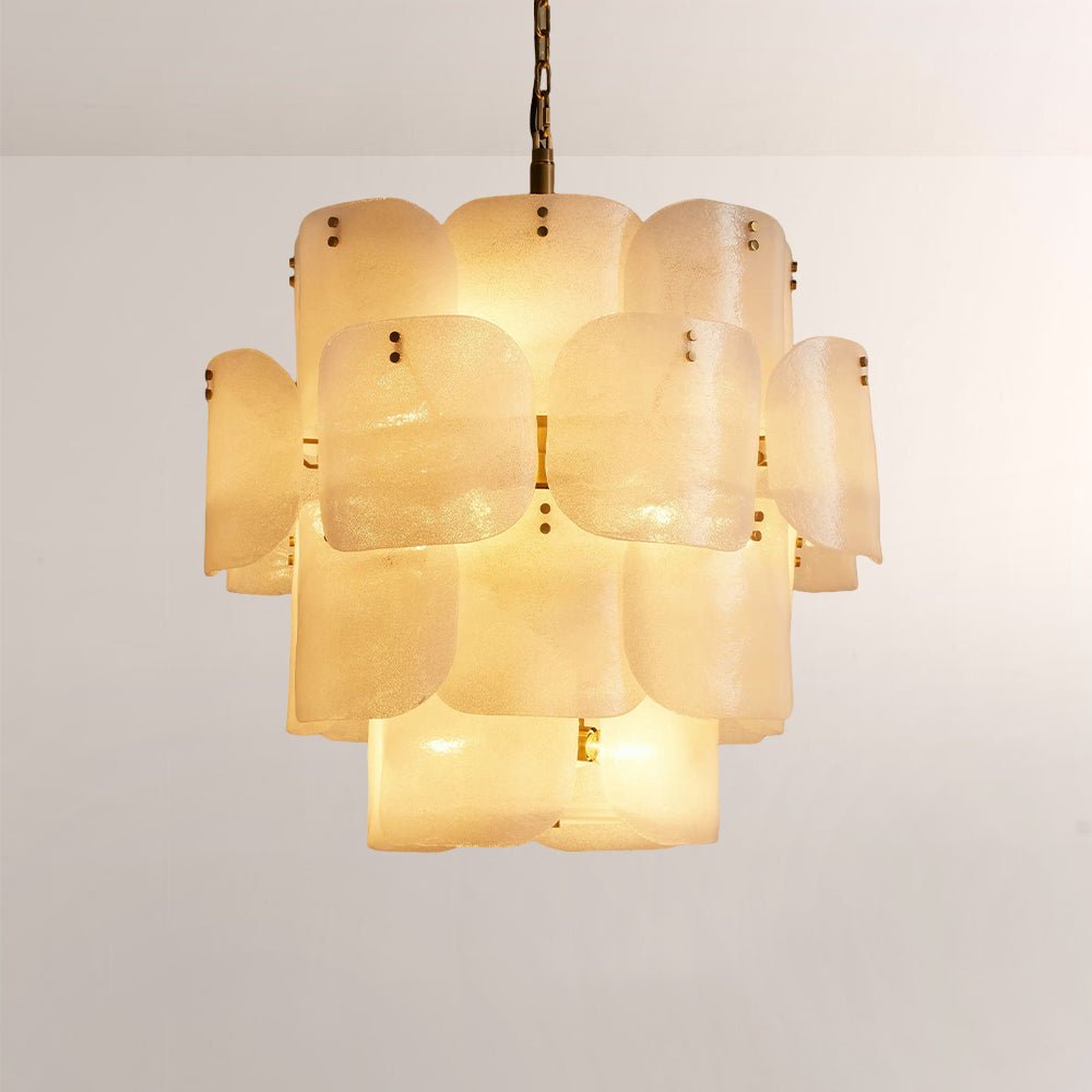 Blaire Tiered Blown Glass Chandelier - GILDLAMPS