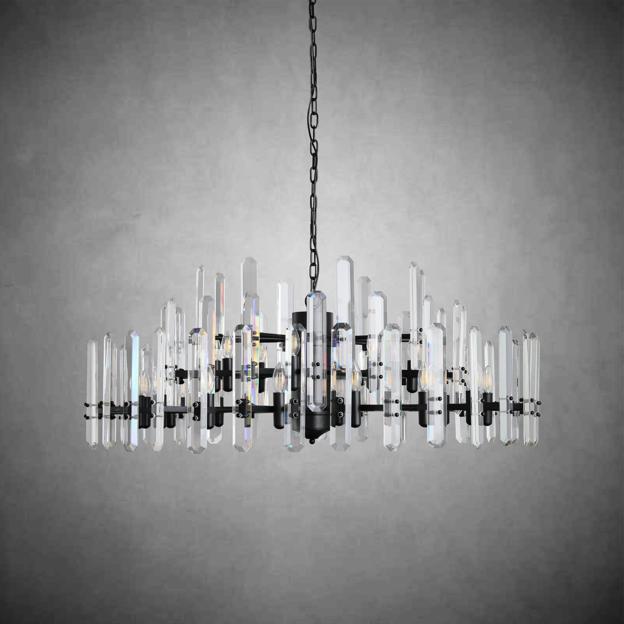 Bonington Crystal Round Chandelier 24"36''48'' - GILDLAMPS