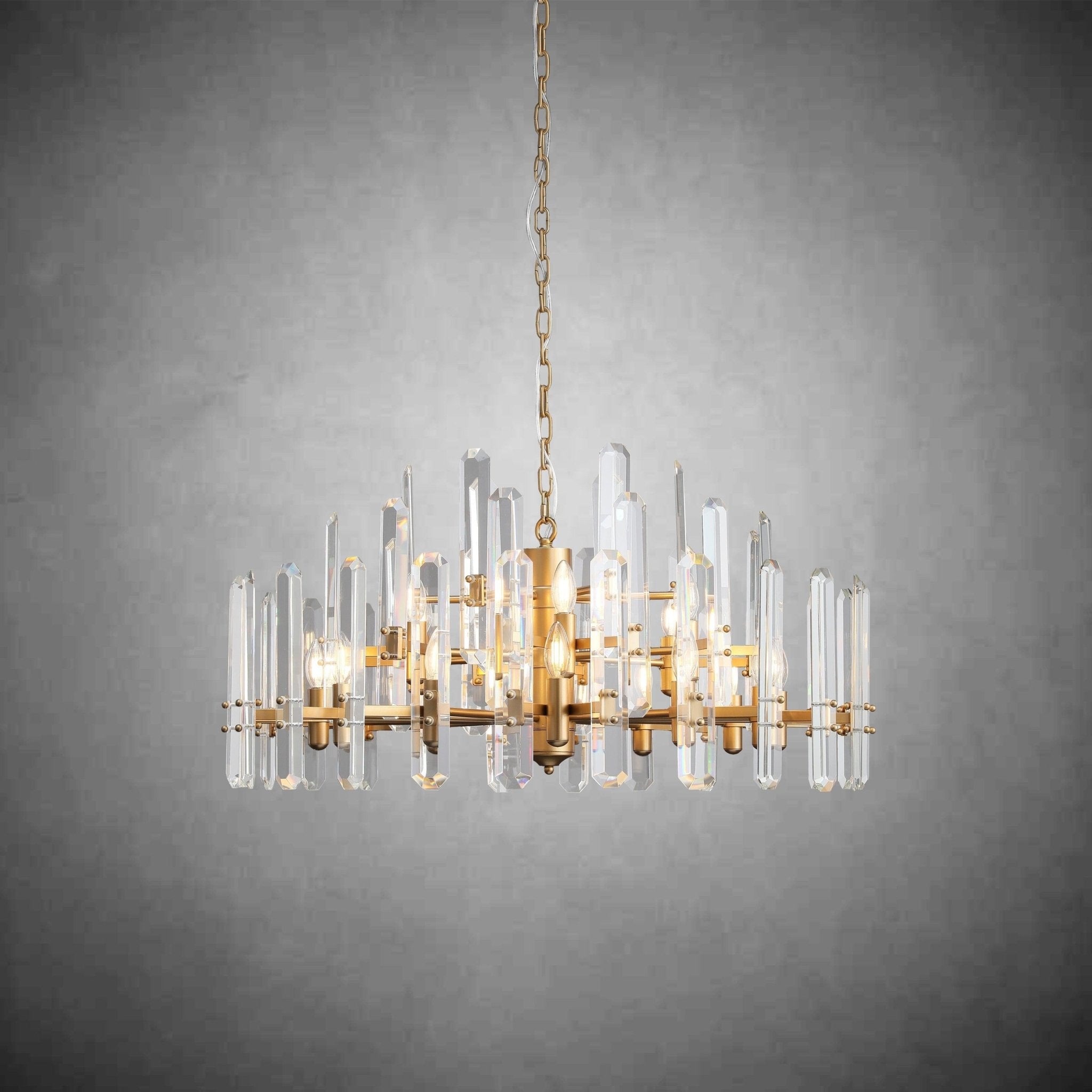 Bonington Crystal Round Chandelier 24"36''48'' - GILDLAMPS