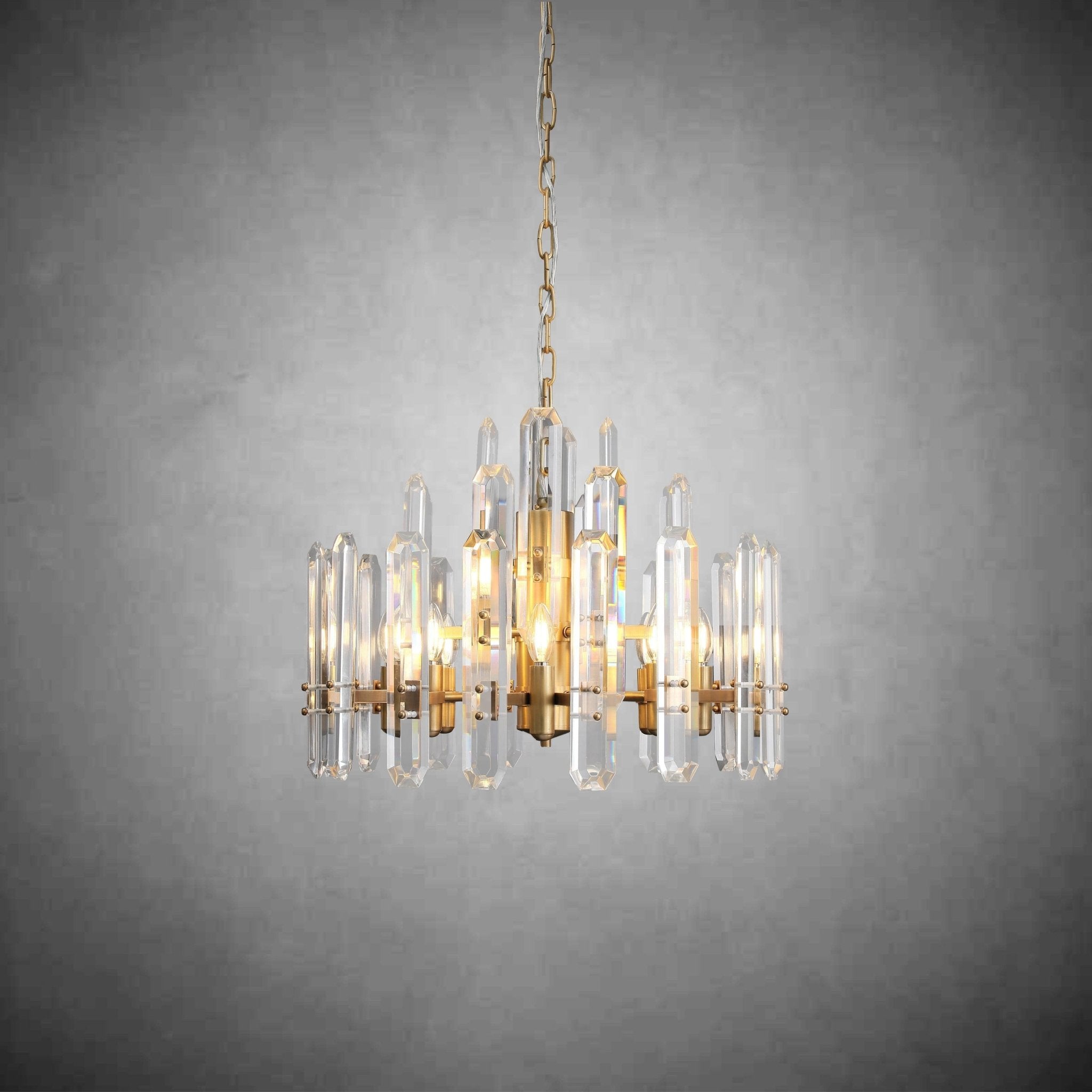 Bonington Crystal Round Chandelier 24"36''48'' - GILDLAMPS