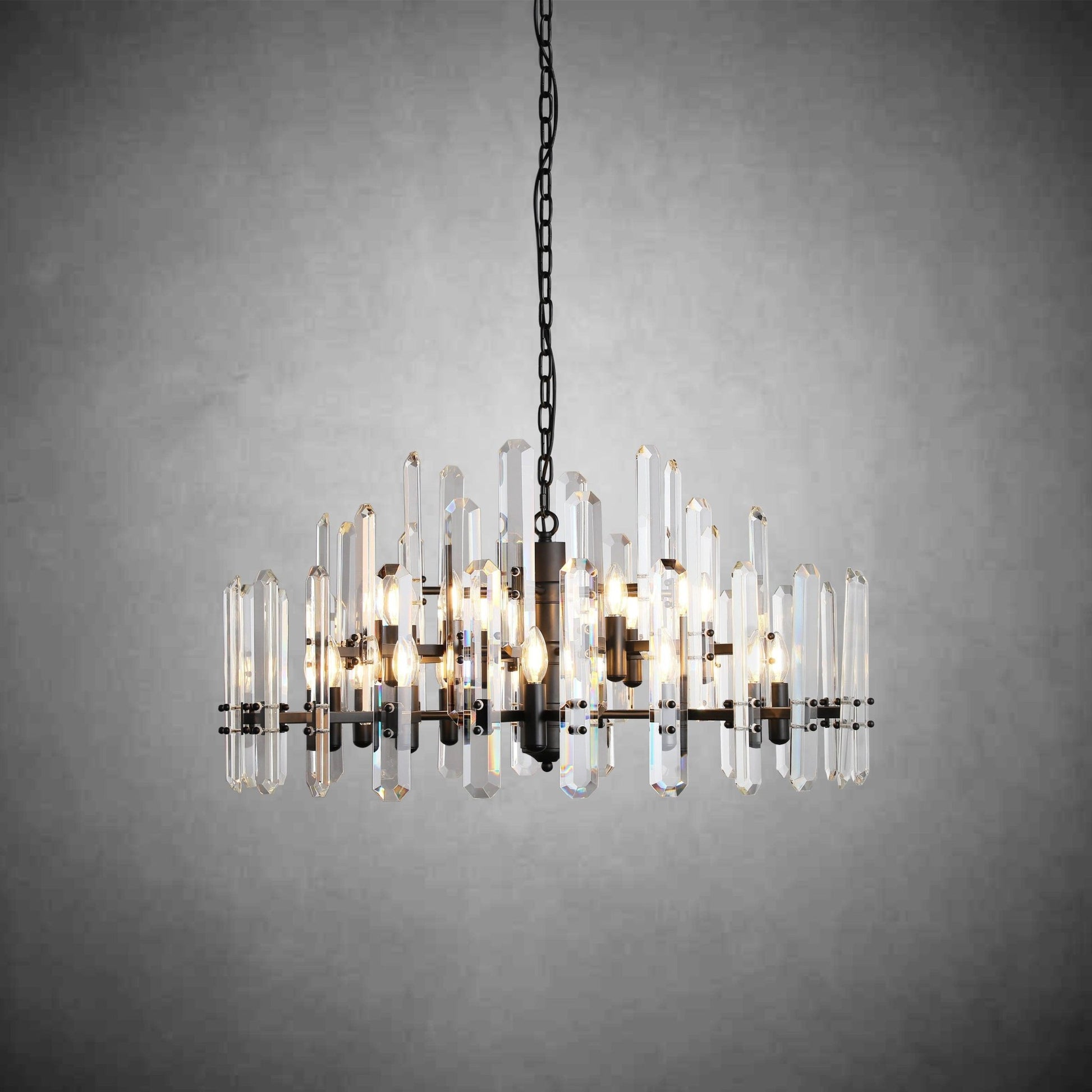 Bonington Crystal Round Chandelier 24"36''48'' - GILDLAMPS