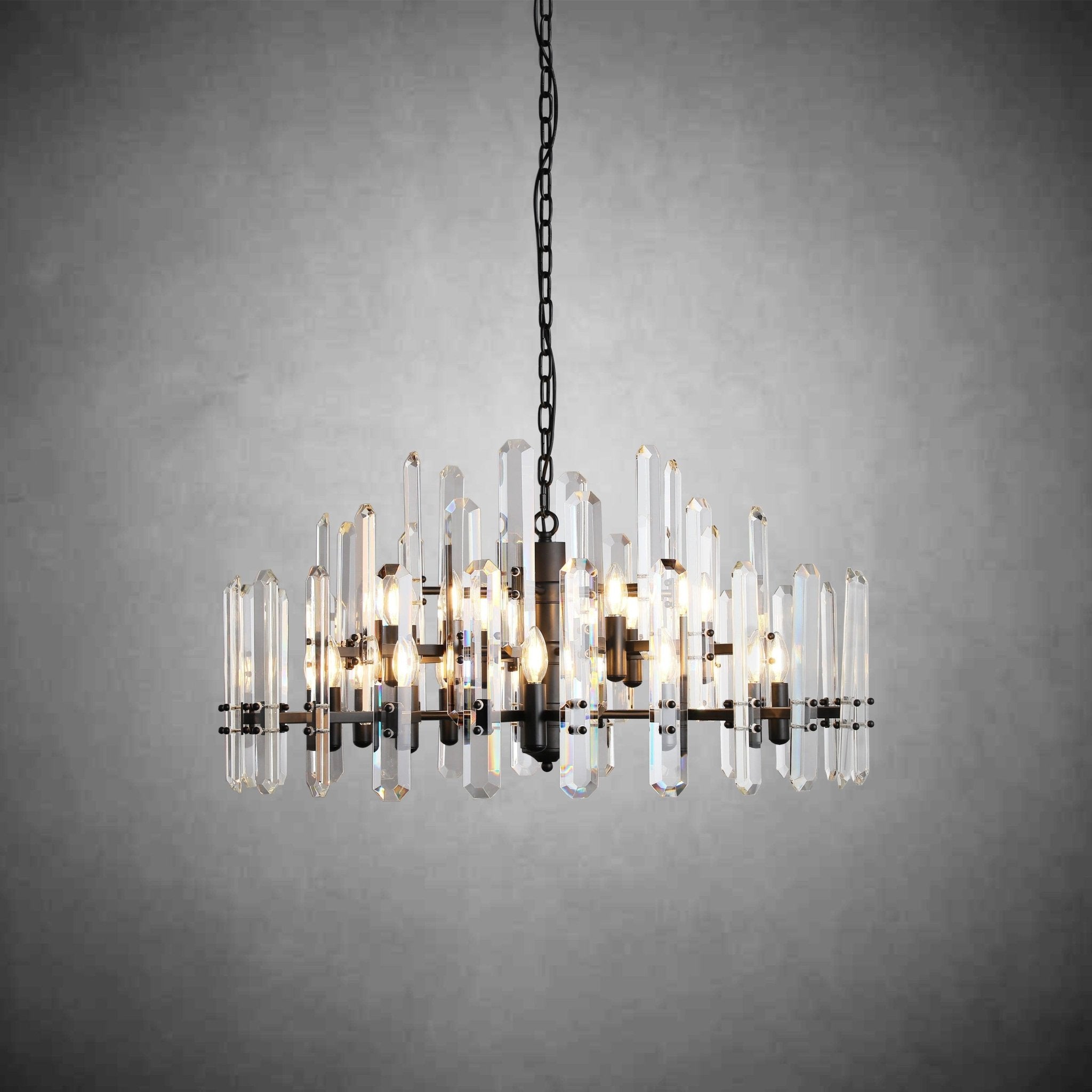 Bonington Crystal Round Chandelier 24"36''48'' - GILDLAMPS