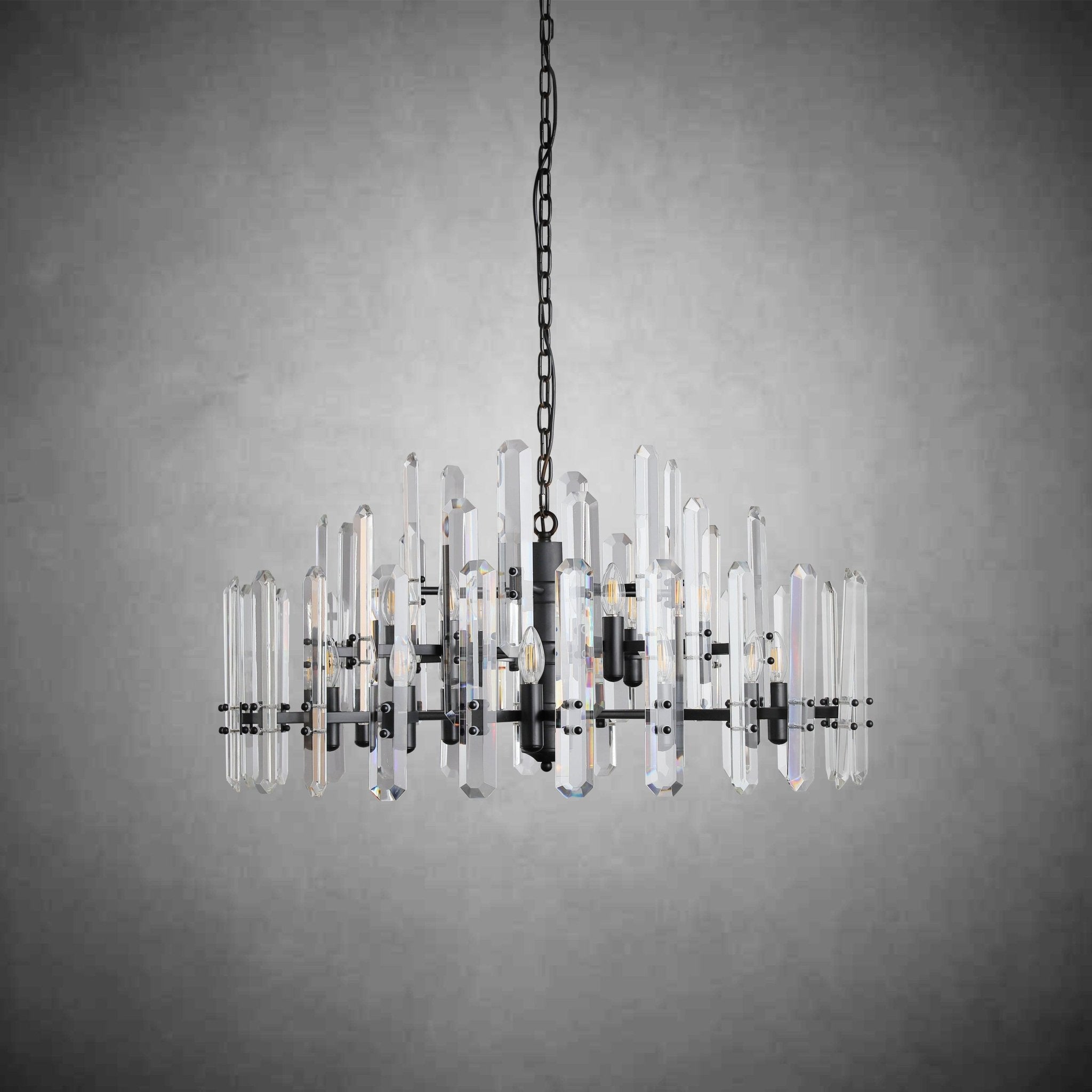 Bonington Crystal Round Chandelier 24"36''48'' - GILDLAMPS