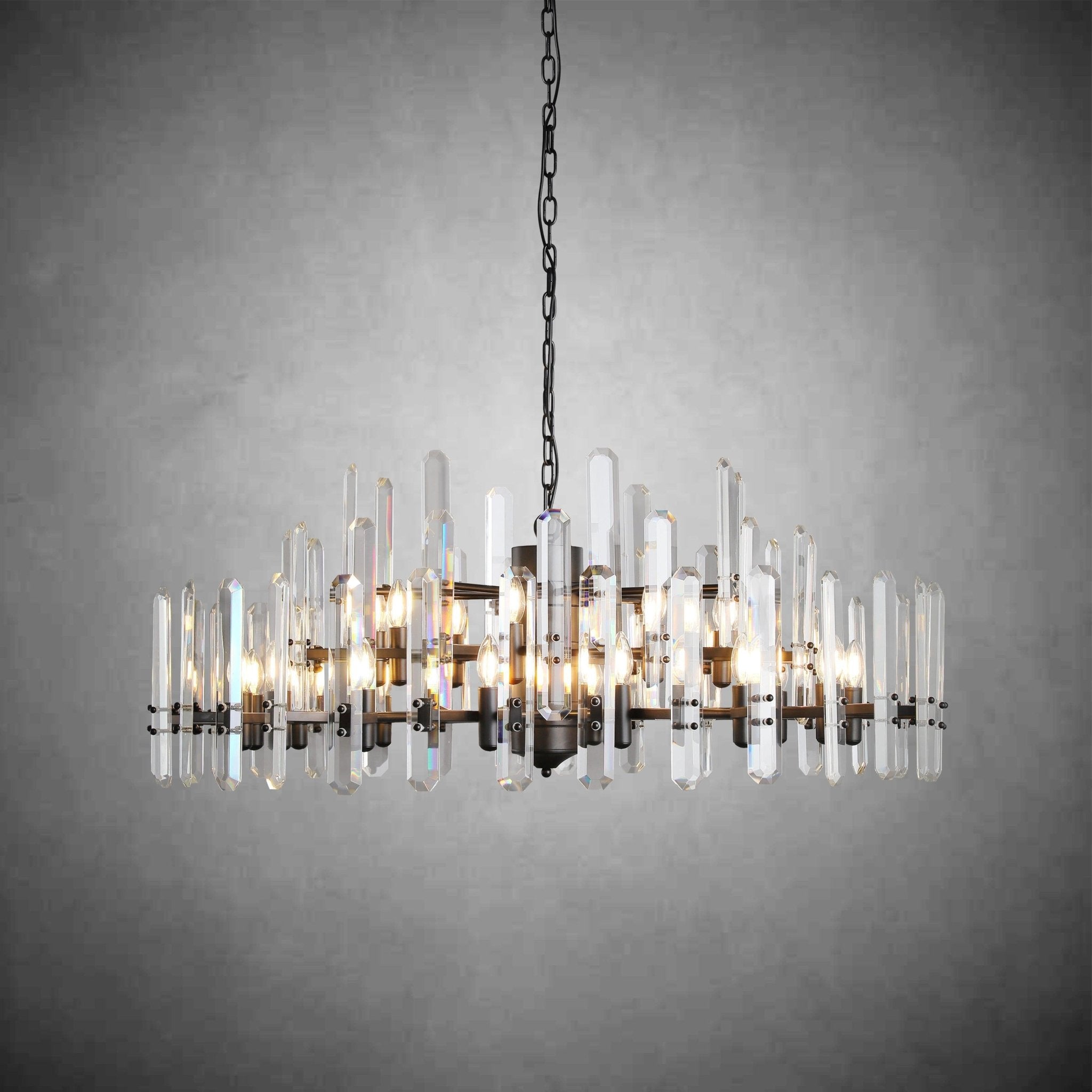 Bonington Crystal Round Chandelier 24"36''48'' - GILDLAMPS