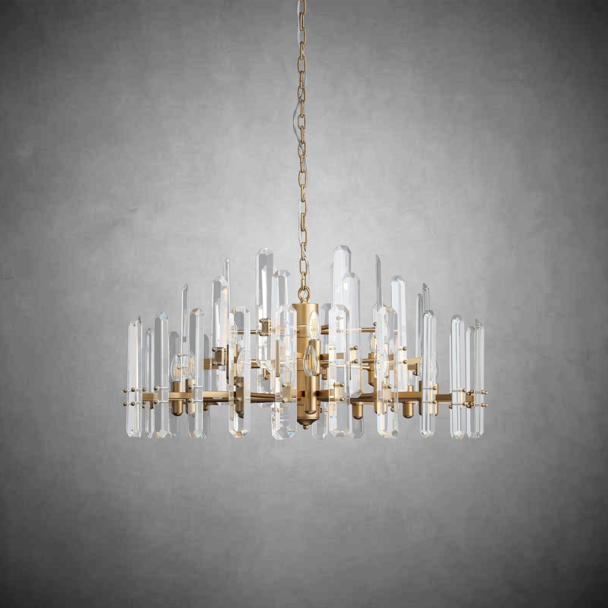 Bonington Crystal Round Chandelier 24"36''48'' - GILDLAMPS