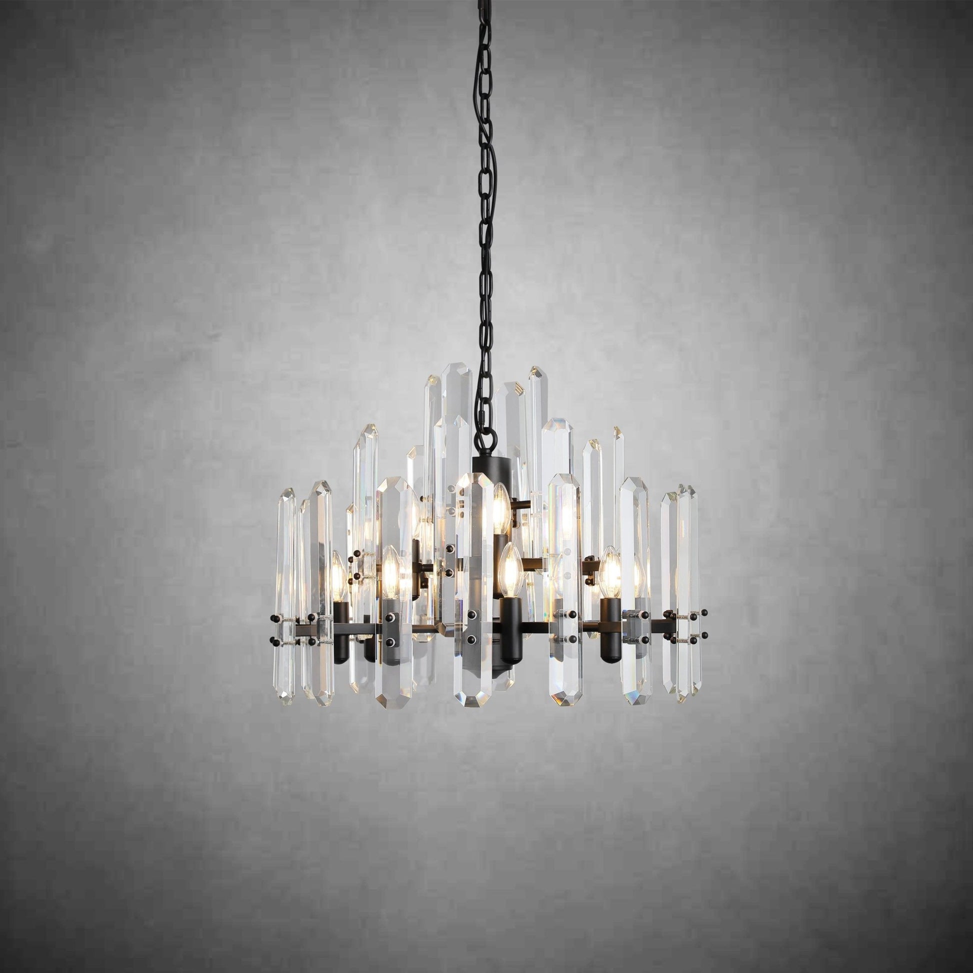Bonington Crystal Round Chandelier 24"36''48'' - GILDLAMPS