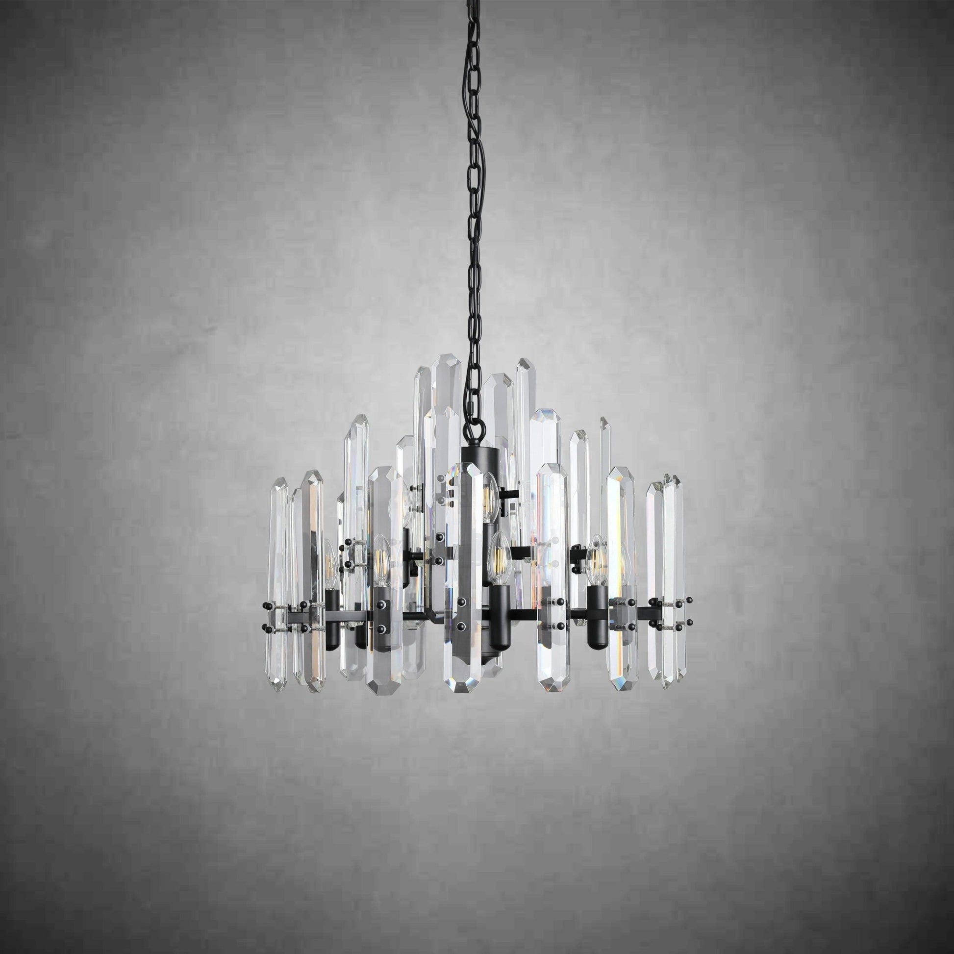 Bonington Crystal Round Chandelier 24"36''48'' - GILDLAMPS