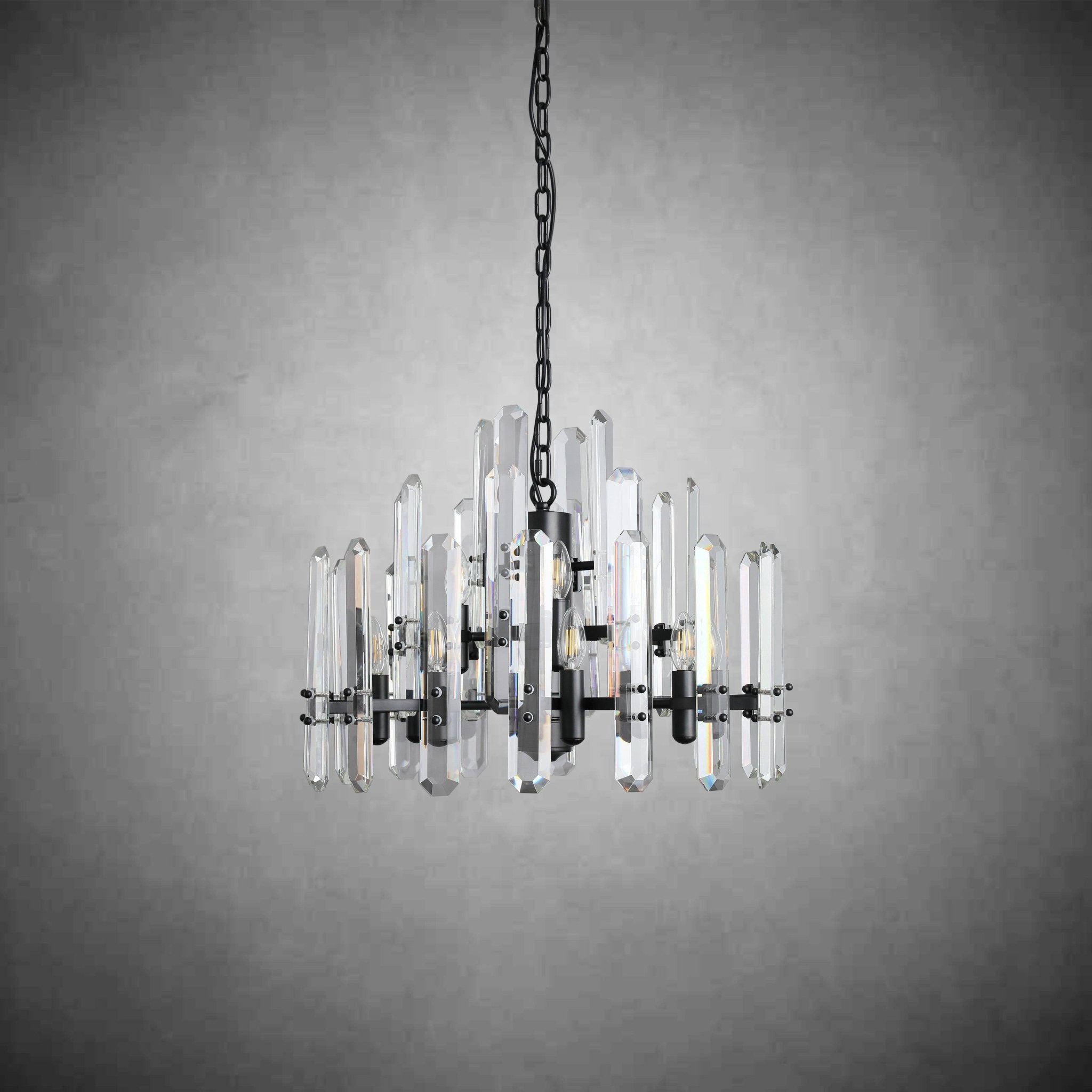 Bonington Crystal Round Chandelier 24"36''48'' - GILDLAMPS
