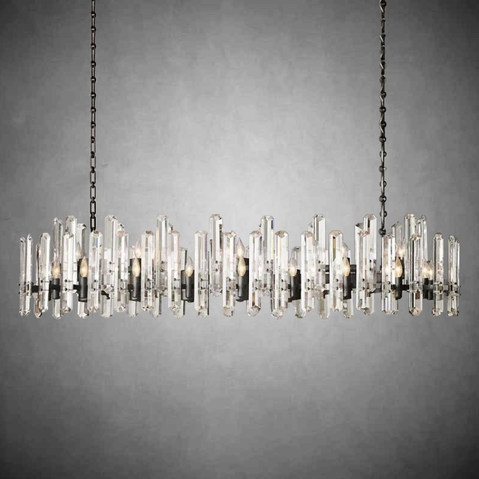 Bonington Rectangular chandelier 54” 72" - GILDLAMPS