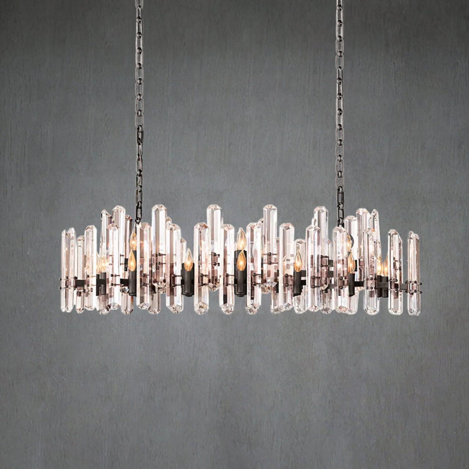 Bonington Rectangular chandelier 54” 72" - GILDLAMPS