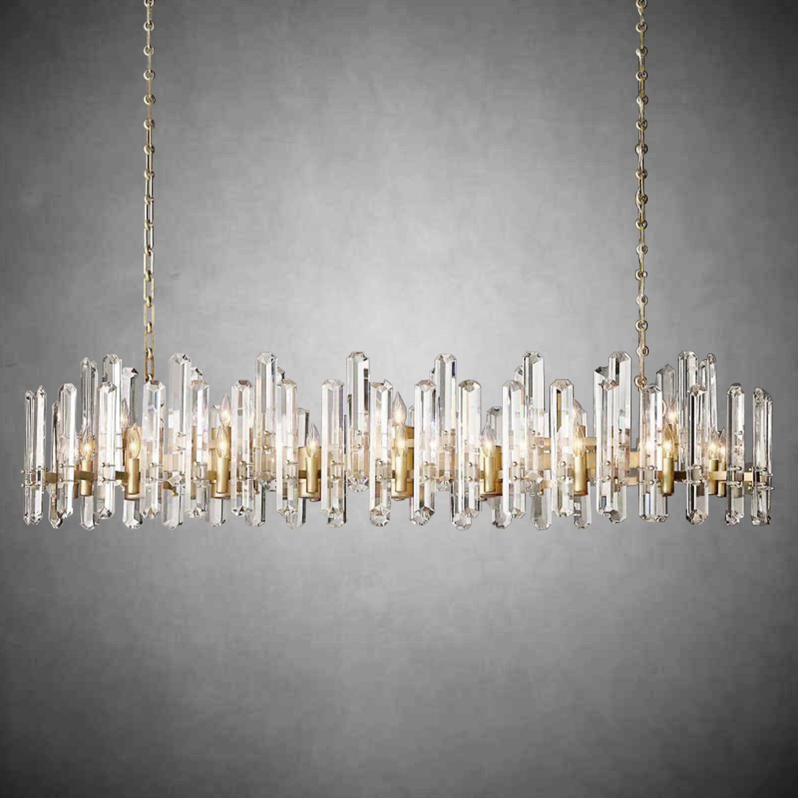 Bonington Rectangular chandelier 54” 72" - GILDLAMPS