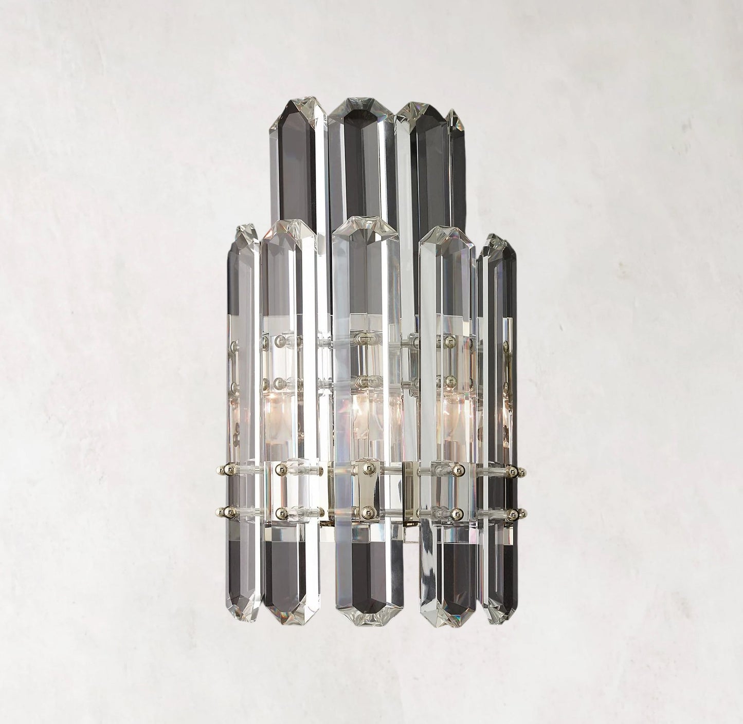 Bonnington Two - tier Crystal Wall Sconce 16" - GILDLAMPS