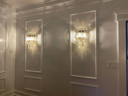 Bonnington Two - tier Crystal Wall Sconce 16" - GILDLAMPS