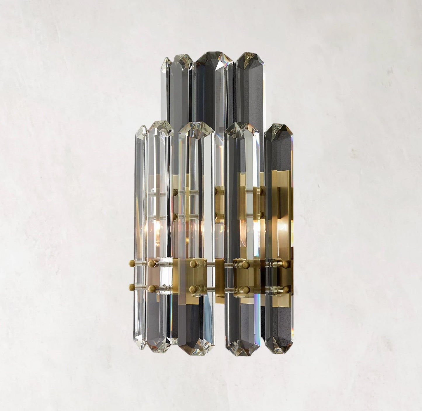 Bonnington Two - tier Crystal Wall Sconce 16" - GILDLAMPS