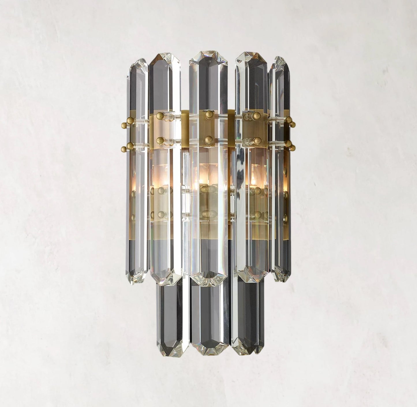 Bonnington Two - tier Crystal Wall Sconce 16" - GILDLAMPS