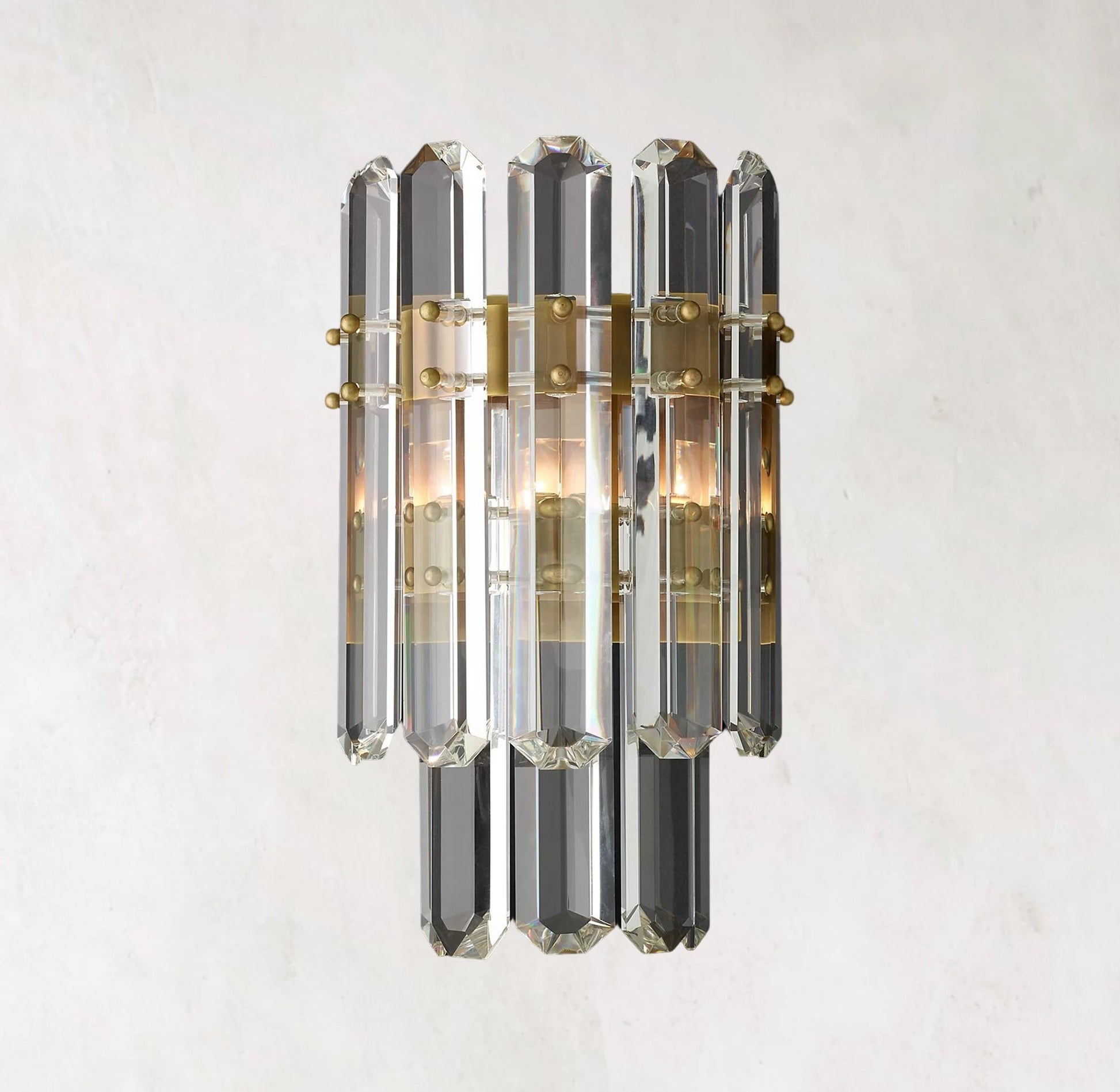 Bonnington Two - tier Crystal Wall Sconce 16" - GILDLAMPS