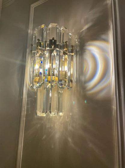 Bonnington Two - tier Crystal Wall Sconce 16" - GILDLAMPS