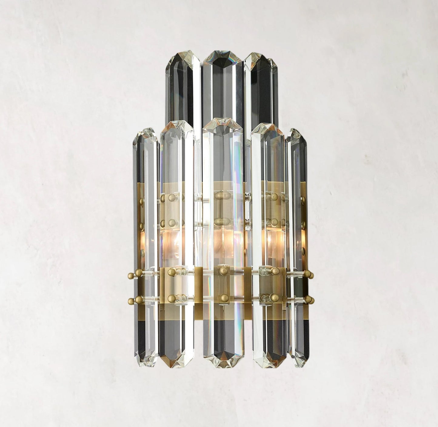 Bonnington Two - tier Crystal Wall Sconce 16" - GILDLAMPS