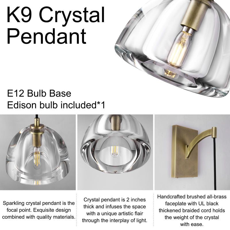 Borealis Crystal Wall Sconce - GILDLAMPS