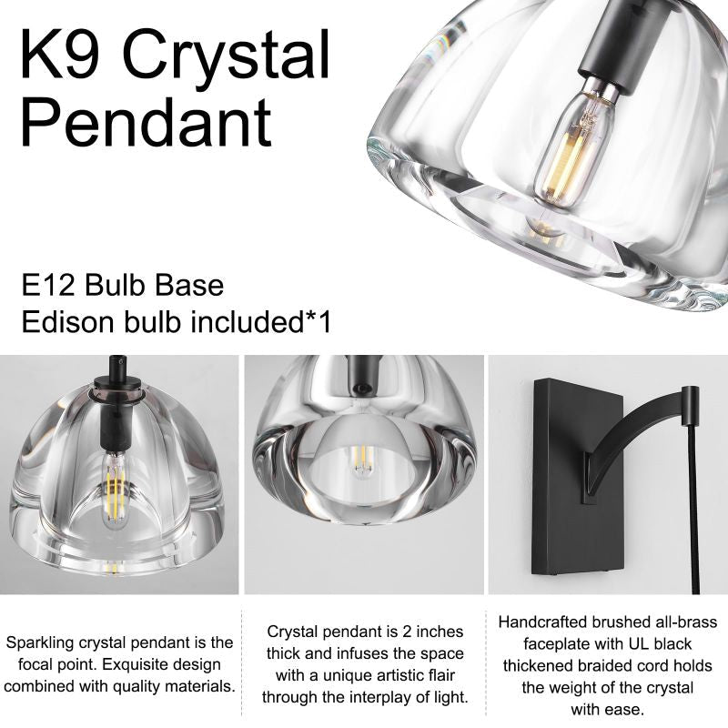 Borealis Crystal Wall Sconce - GILDLAMPS
