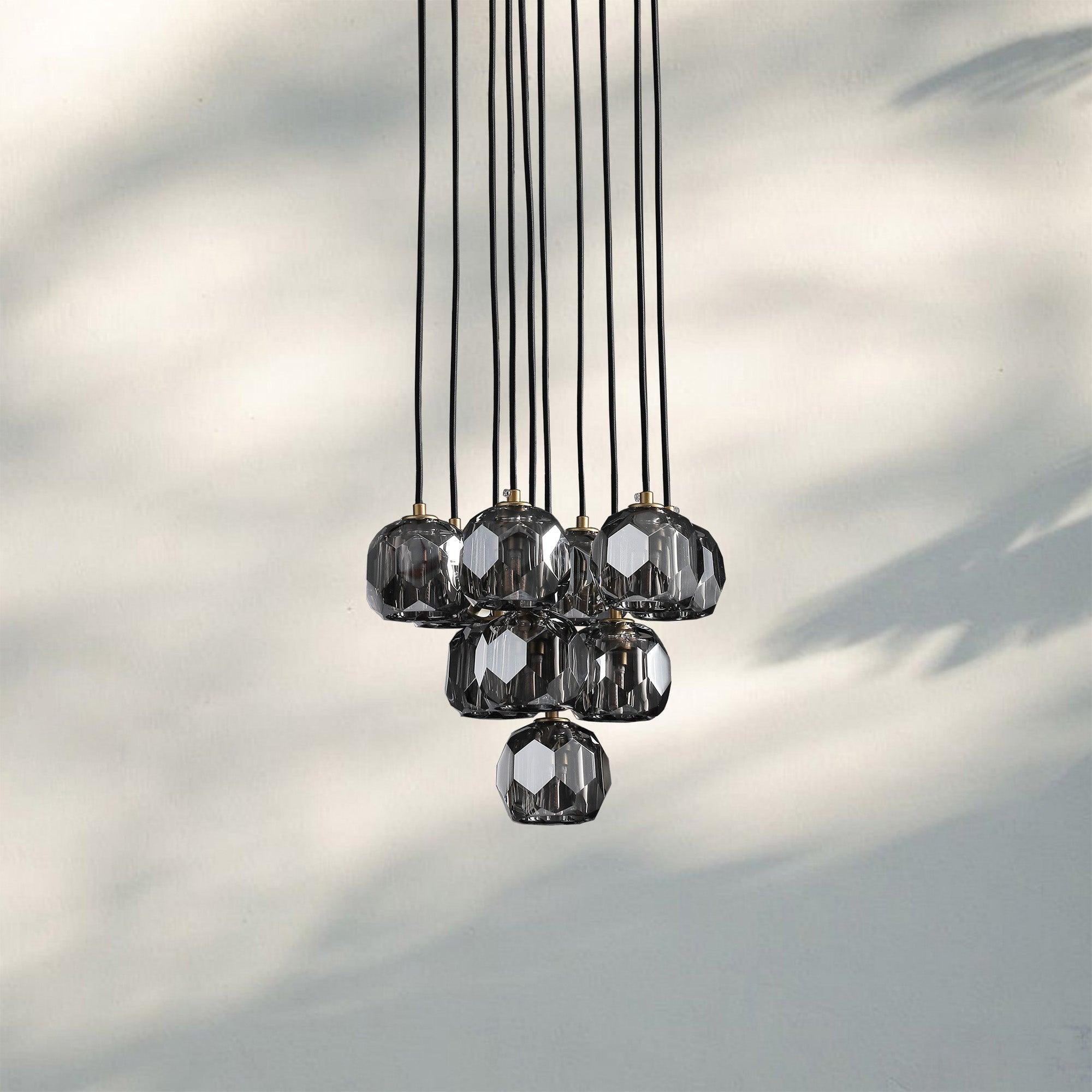 Bouble De Crystal Round Cluster Chandelier