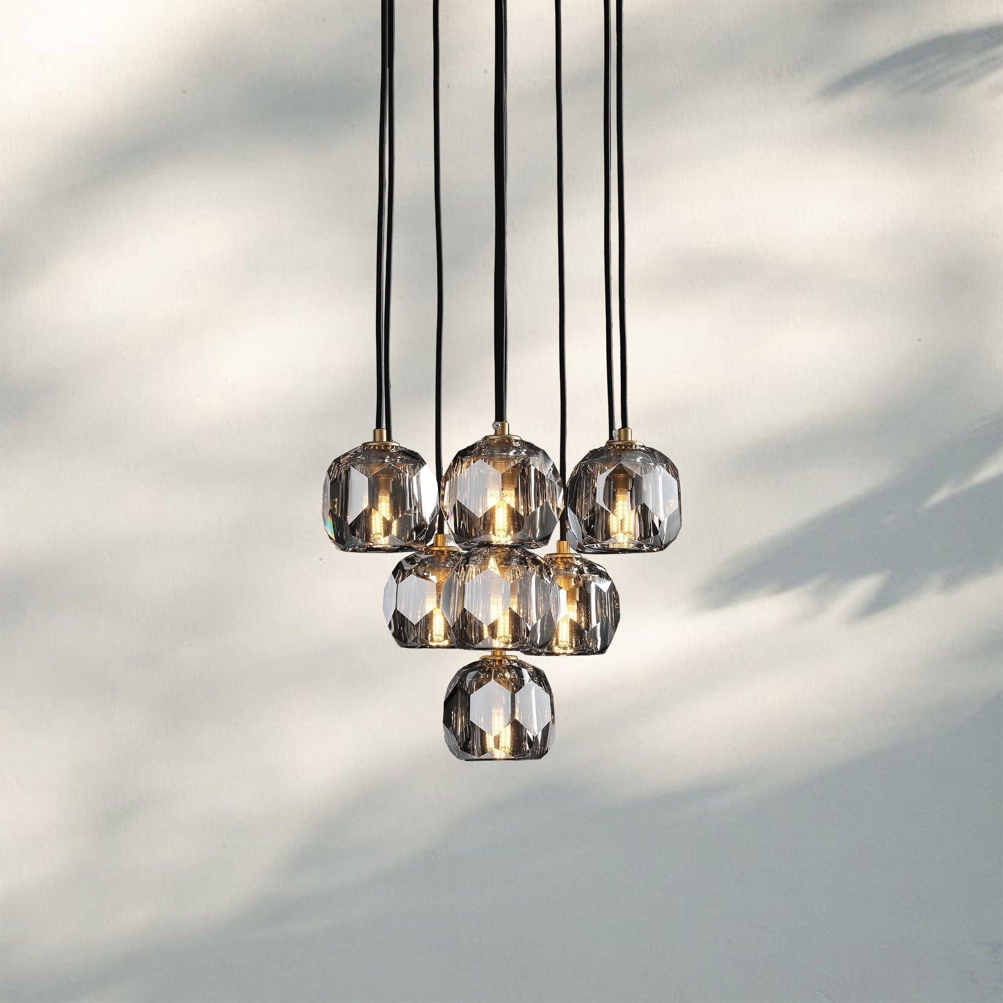 Bouble De Crystal Round Cluster Chandelier