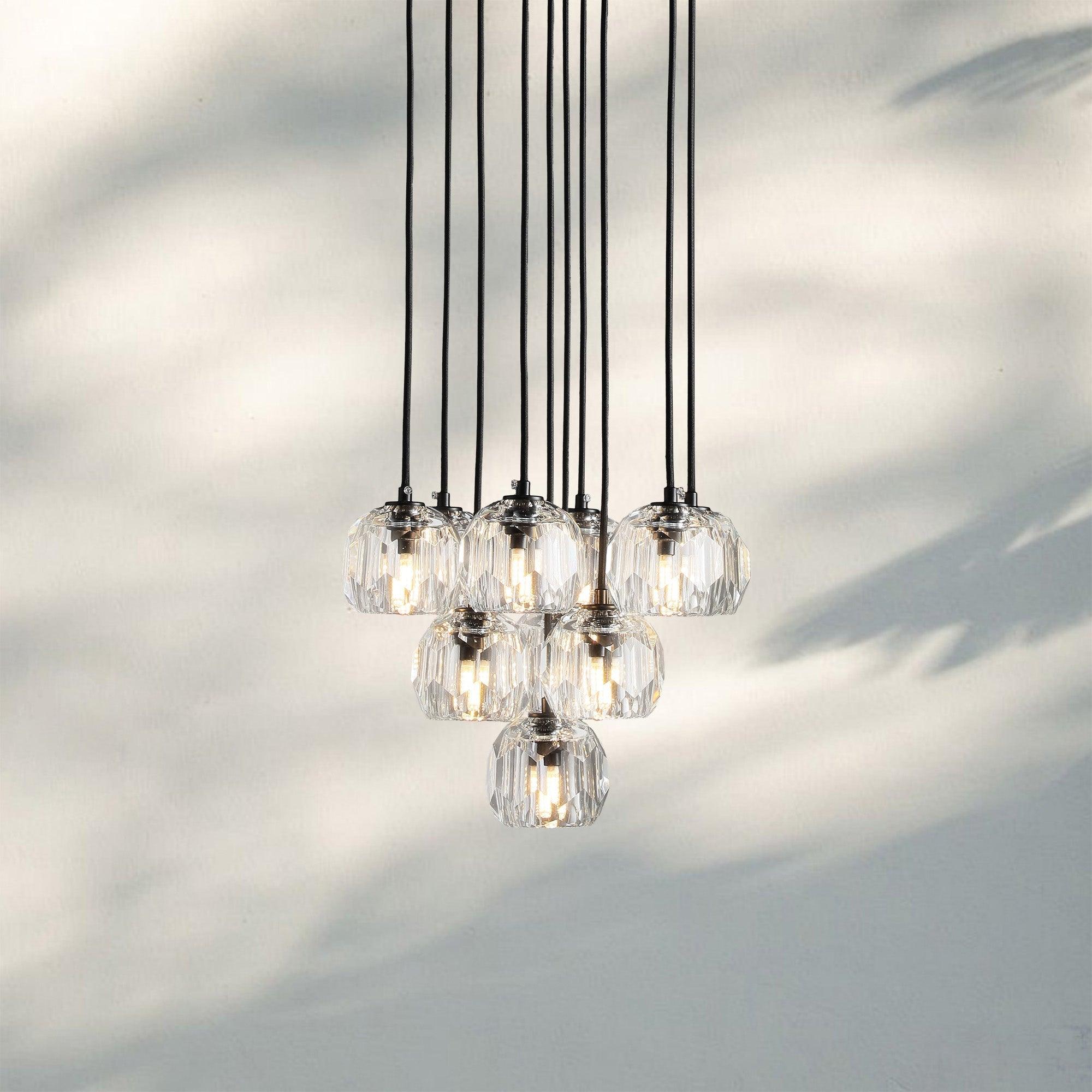 Bouble De Crystal Round Cluster Chandelier