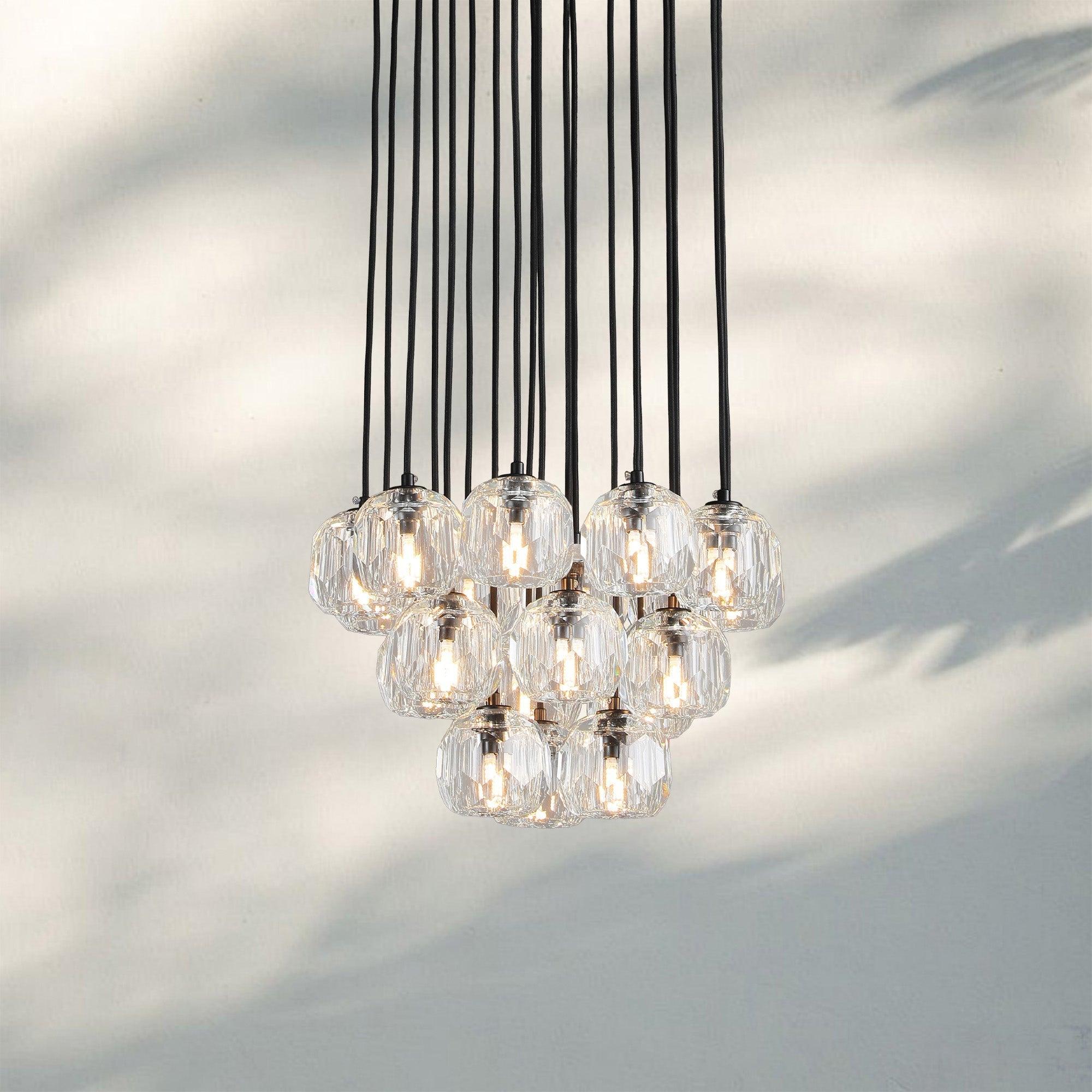 Bouble De Crystal Round Cluster Chandelier