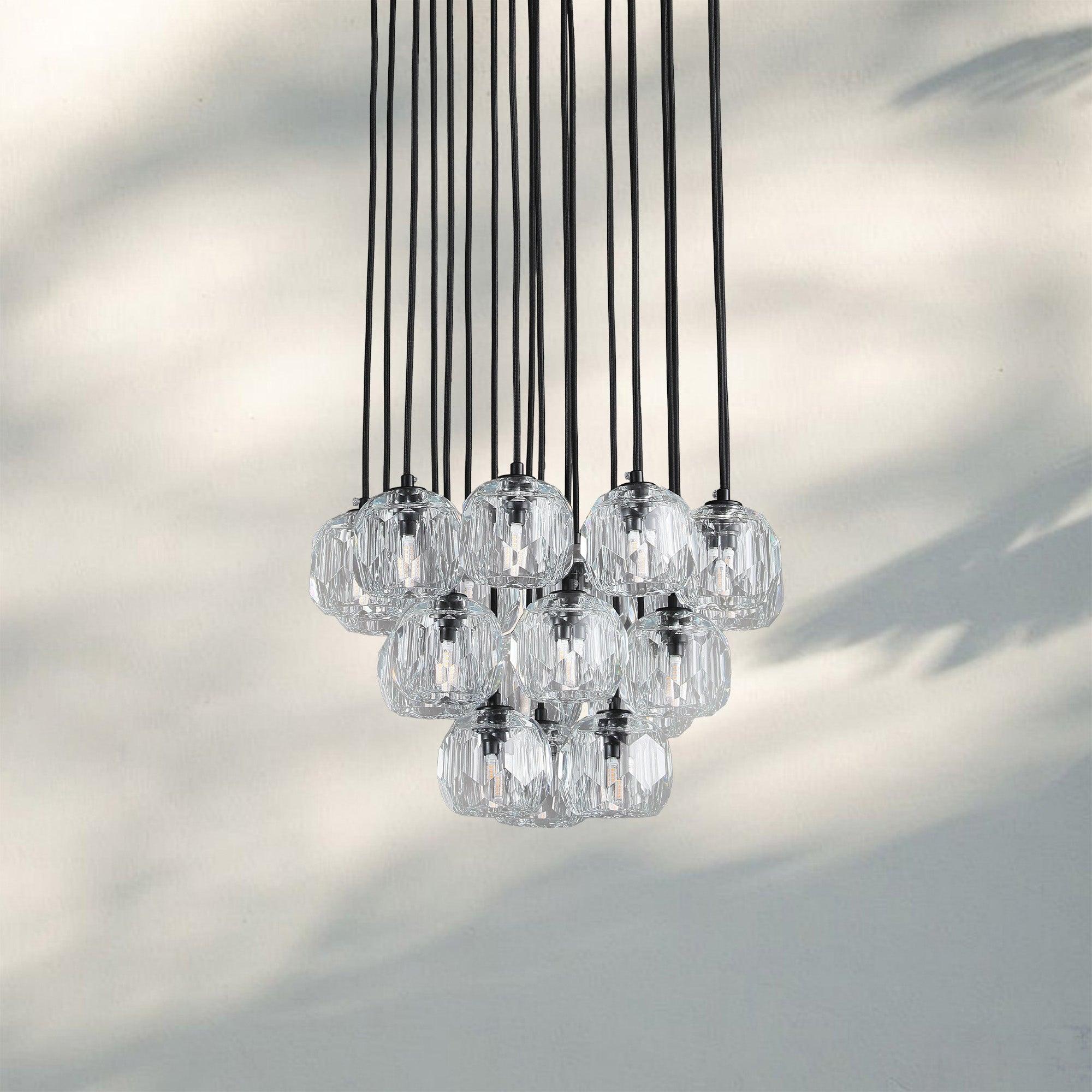 Bouble De Crystal Round Cluster Chandelier