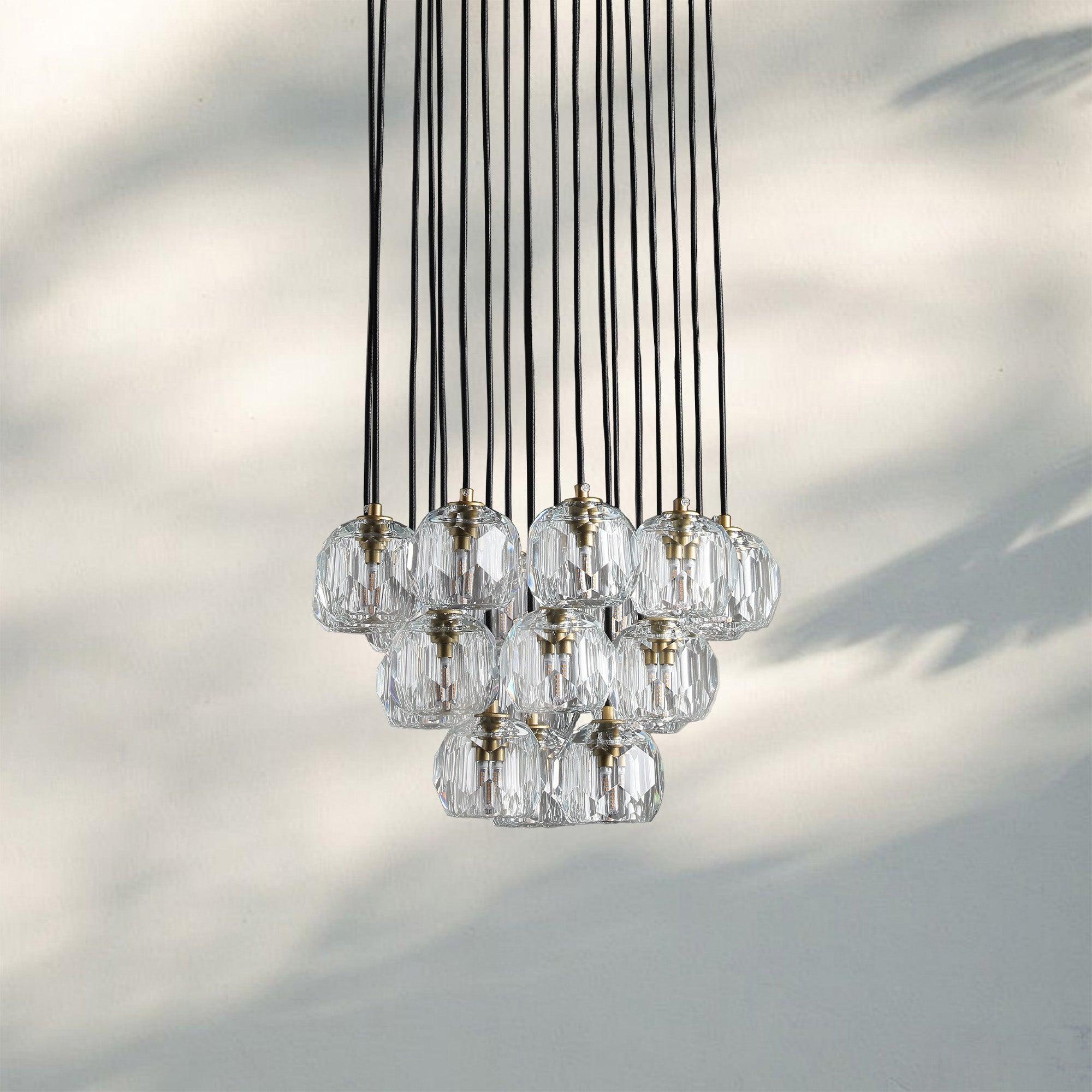 Bouble De Crystal Round Cluster Chandelier